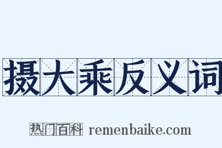 摄大乘反义词是什么意思的图片